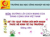 Đề tài Quá trình đổi mới nhận thức về kinh tế thị trường