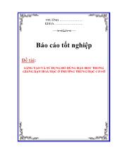 Đề tài Sáng tạo và sử dụng đồ dùng dạy học trong giảng dạy hoá học ở trường trung học cơ sở