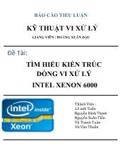 Đề tài Tìm hiểu kiến trúc dòng vi xử lý intel xenon 6000