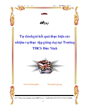 Đề tài Tự đánh giá kết quả thực hiện các nhiệm vụ thực tập giảng dạy tại Trường THCS Đức Ninh