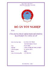 Đề tài Ứng dụng phần mềm psim mô phỏng mạch điện tử công suất