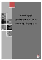 Đồ án Hệ thống Quản lý đào tạo, sát hạch và cấp giấy phép lái xe