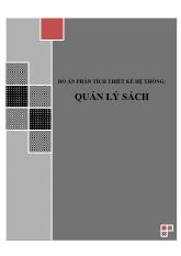 Đồ án Phân tích thiết kế hệ thống - Quản lý sách