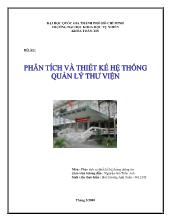 Đồ án Phân tích và thiết kế hệ thống quản lý thư viện