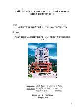 Đồ án Phân tich và thiết kế phần mềm quản lý khách sạn 4 sao tại TP Hồ Chí Minh