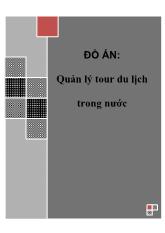 Đồ án Quản lý tour du lịch trong nước