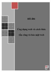 Đồ án Ứng dụng web và cách thức tấn công và bảo mật web
