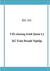 Đồ án Viết chương trình quản lý kế toán doanh nghiệp
