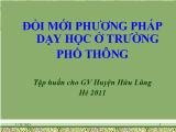 Đổi mới phương pháp dạy học ở trường phổ thông