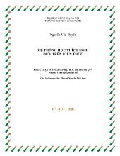 Khóa luận Hệ thống học thích nghi dựa trên kiến thức