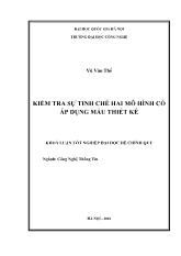 Khóa luận Kiểm tra sự tinh chế hai mô hình có áp dụng mẫu thiết kế