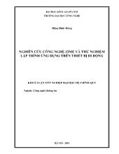 Khóa luận Nghiên cứu công nghệ j2me và thử nghiệm lập trình ứng dụng trên thiết bị di động