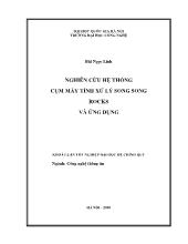 Khóa luận Nghiên cứu hệ thống cụm máy tính xử lý song song rocks và ứng dụng