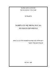 Khóa luận Nghiên cứu hệ thống máy ảo mã nguồn mở openvz