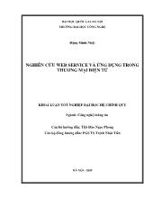 Khóa luận Nghiên cứu web service và ứng dụng trong thương mại điện tử