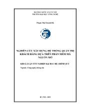 Khóa luận Nghiên cứu xây dựng hệ thống quản trị khách hàng dựa trên phần mềm mã nguồn mở