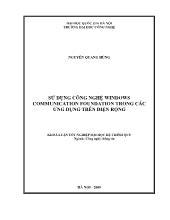 Khóa luận Sử dụng công nghệ windows communication foundation trong các ứng dụng trên diện rộng