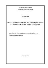 Khóa luận Thuật toán gen trong bài toán định tuyến và phân bước sóng mạng cáp quang