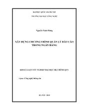 Khóa luận Xây dựng chương trình quản lý báo cáo trong ngân hàng