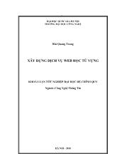 Khóa luận Xây dựng dịch vụ web học từ vựng