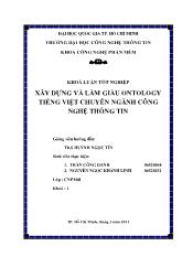 Khóa luận Xây dựng và làm giàu ontology tiếng việt chuyên ngành công nghệ thông tin
