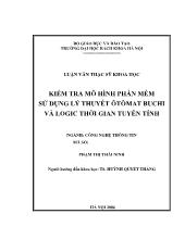 Kiểm tra mô hình phần mềm sử dụng lý thuyết ôtômat buchi và logic thời gian tuyến tính