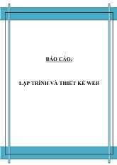 Lập trình và thiết kế web