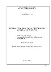 Luận văn Đảm bảo công bằng trong các ứng dụng cộng tác ngang hàng