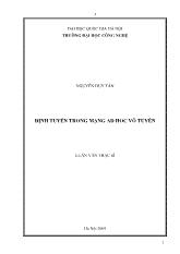 Luận văn Định tuyến trong mạng ad hoc vô tuyến