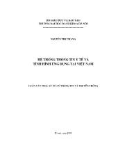 Luận văn Hệ thống thông tin y tế và tình hình ứng dụng tại Việt Nam