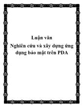 Luận văn Nghiên cứu và xây dựng ứng dụng bảo mật trên PDA