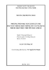 Luận văn Phương pháp học bán giám sát cho bài toán trích chọn thông tin và ứng dụng trích chọn thực thể tên máy ảnh số