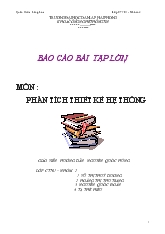 Môn phân tích thiết kế hệ thông - Quản lí cửa hàng hoa