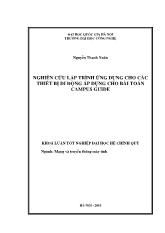 Nghiên cứu lập trình ứng dụng cho các thiết bị di động áp dụng cho bài toán campus guide