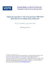 Nguồn gốc lạm phát ở Việt Nam giai đoạn 2000 - 2010: Phát hiện mới từ những bằng chứng mới 1