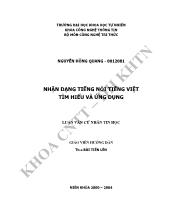 Nhận dạng tiếng nói Tiếng Việt tìm hiểu và ứng dụng