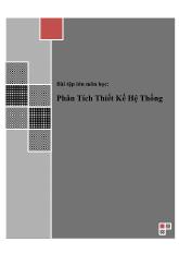 Phân tích thiết kế hệ thống