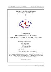 Phân tích thiết kết hệ thống theo hướng cấu trúc về trường cấp II cổ am