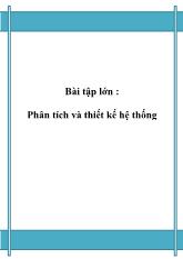 Phân tích và thiết kế hệ thống - Đề tài: Website giới thiệu sách qua