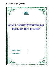 Quản lý sinh viên trường đại học khoa học tự nhiên