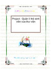 Quản lý thẻ sinh viên của thư viện