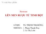 Thảo luận: Lên men rượu từ tinh bột