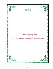 Thực trạng ứng dụng công nghệ thông tin trong nhà trường phổ thông hiện nay