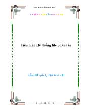 Tiểu luận Hệ thống file phân tán