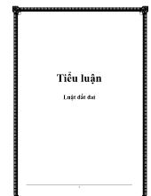 Tiểu luận Luật đất đai