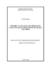 Tìm hiểu và xây dựng mô hình fuzzy logic ứng dụng trong bài toán dự báo tài chính