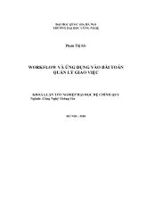 Workflow và ứng dụng vào bài toán quản lý giao việc