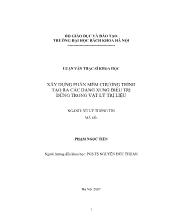 Xây dựng phần mềm chương trình tạo ra các dạng xung điều trị dùng trong vật lý trị liệu