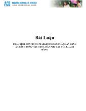 Bài luận phân tích hoạt động marketing mix của ngân hàng Á Châu trong việc thỏa mãn nhu cầu của khách hàng
