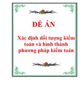 Đề án Xác định đối tượng kiểm toán và hình thành phương pháp kiểm toán
